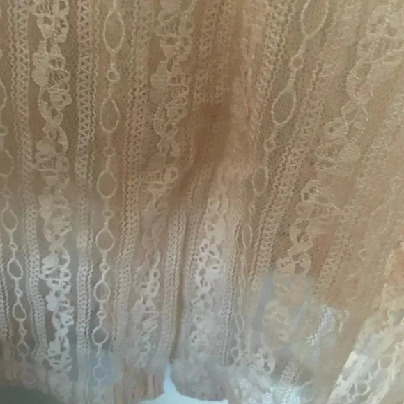 Free people peach tea body lace blouse size Small - Picture 4 of 6